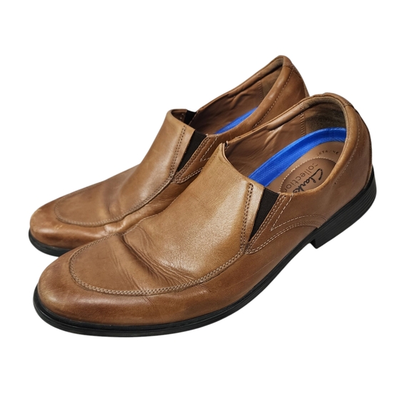 Clarks‎ Men's Brown Slip-On Casual Shoes Size 11 - Picture 1 of 8